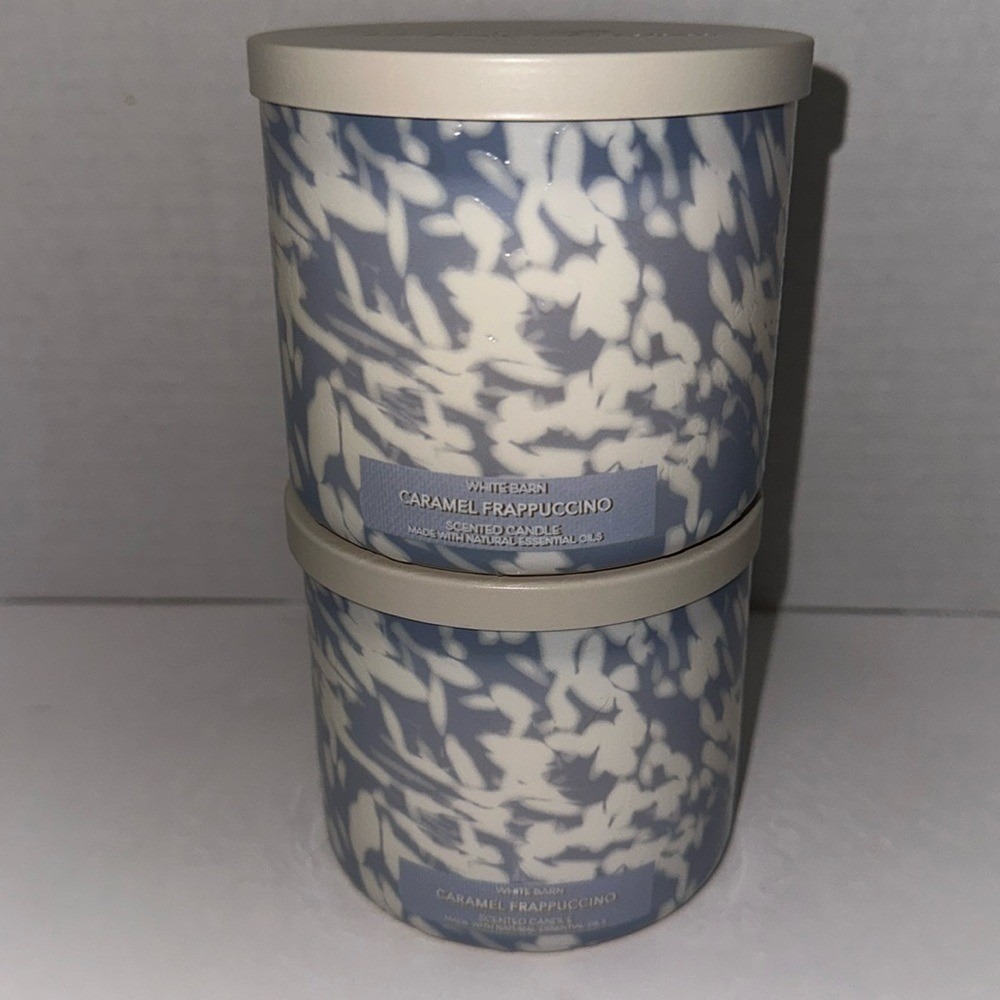 White Barn Caramel Frappuccino 3 Wick Scented Candle Set of 2 Coffee 14.5oz
